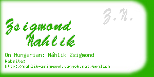 zsigmond nahlik business card